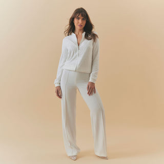 Charlotte Mills Billie "Bride" Ivory Sequin Bomber Jacket
