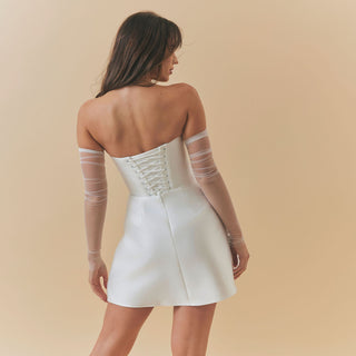 Charlotte Mills Carrie Gathered Tulle Sleeves