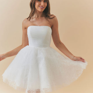 Ivory Tulle Mini Dress Charlotte Mills