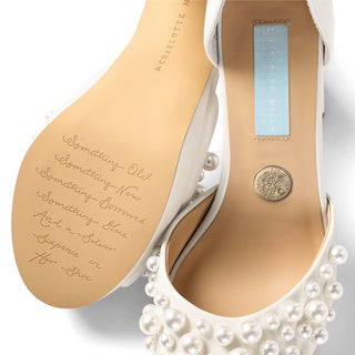 Charlotte Mills Londi Pearl Embellished Platform Bridal Sandal