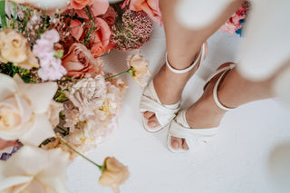 ivory leather bridal shoes Charlotte mills