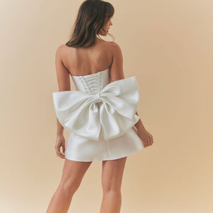 Charlotte Mills Oversize Satin Bow Bridal Belt