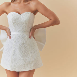 Charlotte Mills Ciara Lace Boned Strapless Corset Mini Dress