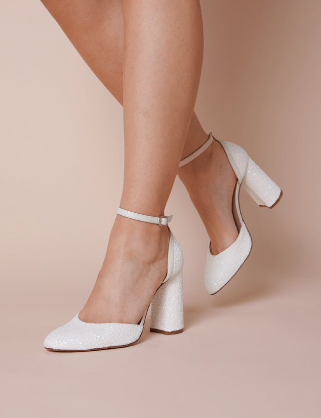 mid height wedding shoes
