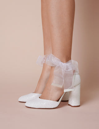 Charlotte Mills Juniper Pearl Almond Toe Bridal Shoe