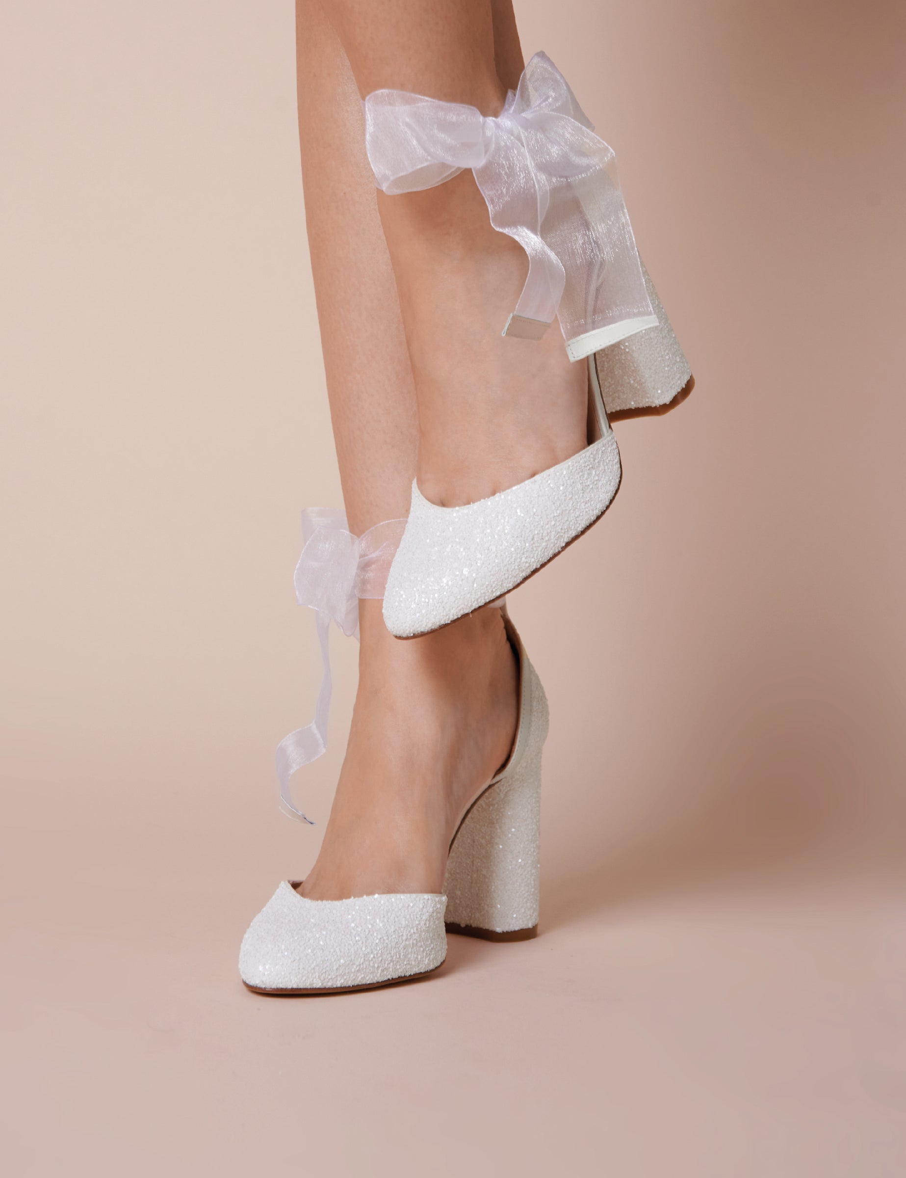 Buy White/Ivory Forever Comfort Wedding Satin Jewel Block Heel Bridal Shoes  from Next USA