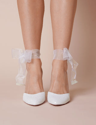 Charlotte Mills Juniper Pearl Almond Toe Bridal Shoe