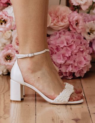 Charlotte Mills Katie Pearl Embellished Bridal Sandal