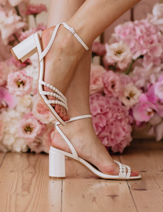 Charlotte Mills Lau Pearl Embellished Bridal Sandal