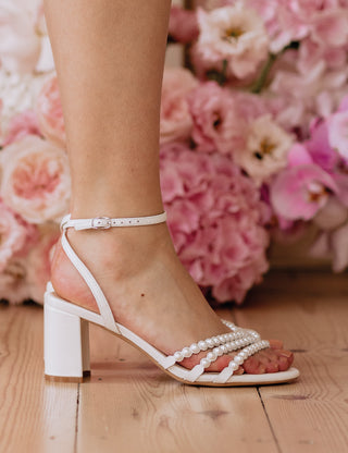 Charlotte Mills Lau Pearl Embellished Bridal Sandal