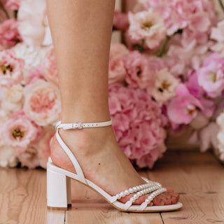 Charlotte Mills Lau Pearl Embellished Bridal Sandal