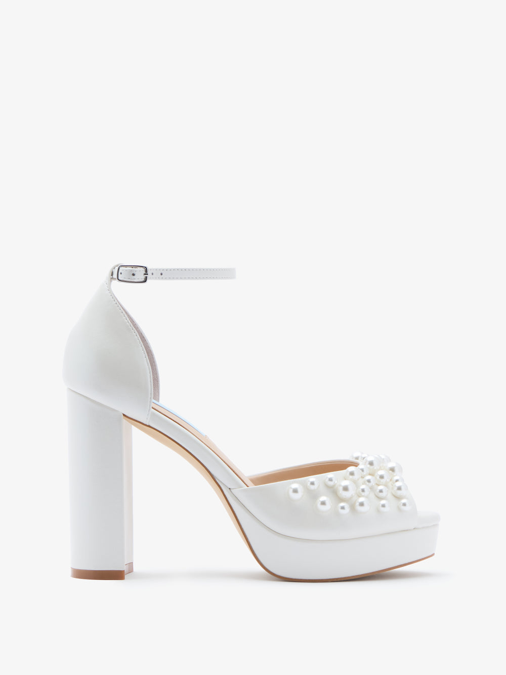 Charlotte Mills Londi Pearl Embellished Platform Bridal Sandal