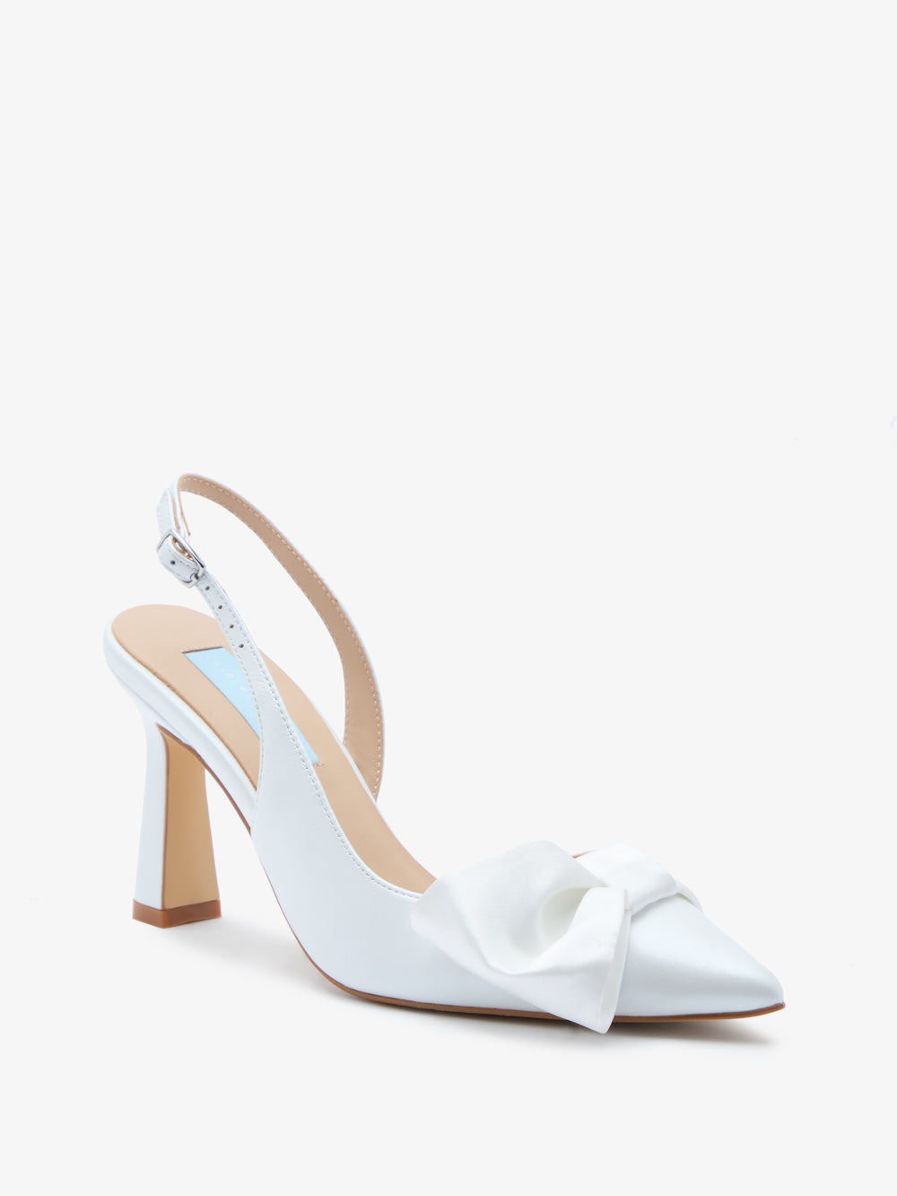 Charlotte Mills Mia Pearl Point Toe Slingback Bridal Shoe with Bow