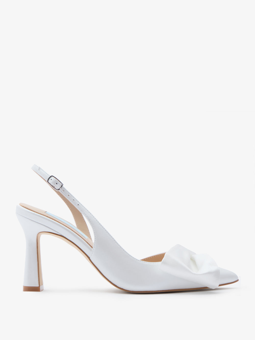 Charlotte Mills Mia Pearl Point Toe Slingback Bridal Shoe with Bow