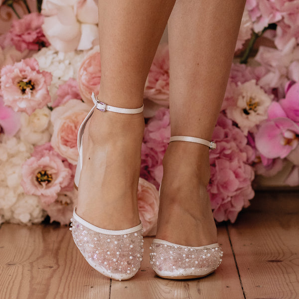 Charlotte Mills Nori Beaded Almond Toe Bridal Shoe
