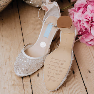 Charlotte Mills Nori Beaded Almond Toe Bridal Shoe