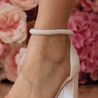 Charlotte Mills Pearl Tube Ankle Straps