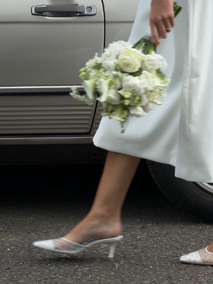 Perla Embellished Mesh Mule