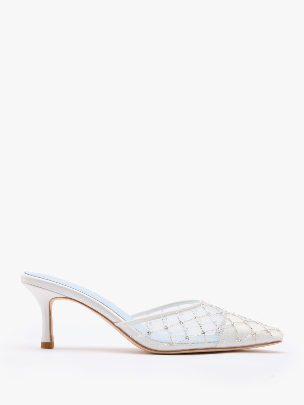 Perla Embellished Mesh Mule