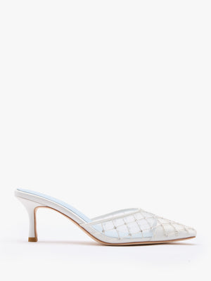 Perla Embellished Mesh Mule