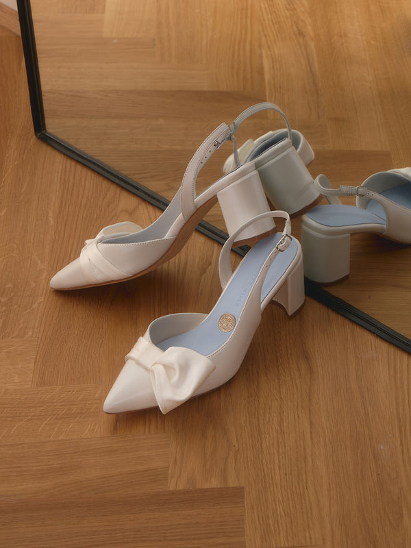 Pia Mid Height Bow Slingback