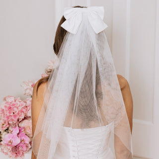 Charlotte Mills Satin Bow Veil