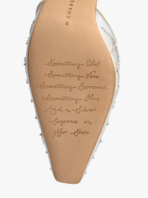 Perla Embellished Mesh Mule