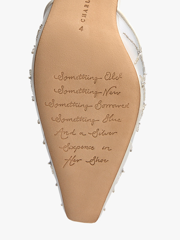 Perla Embellished Mesh Mule