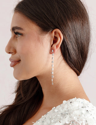 Jade Oi Diamante dangle drop earring