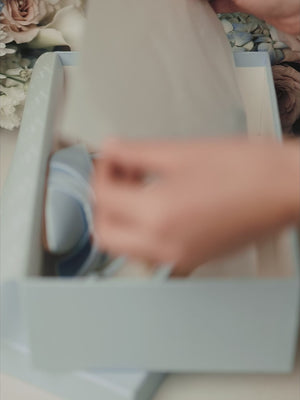 CHARLOTTE MILLS MIA BLUE SATIN POINT TOE BRIDAL SHOES WITH SLINGBACK AND BOW TRIM