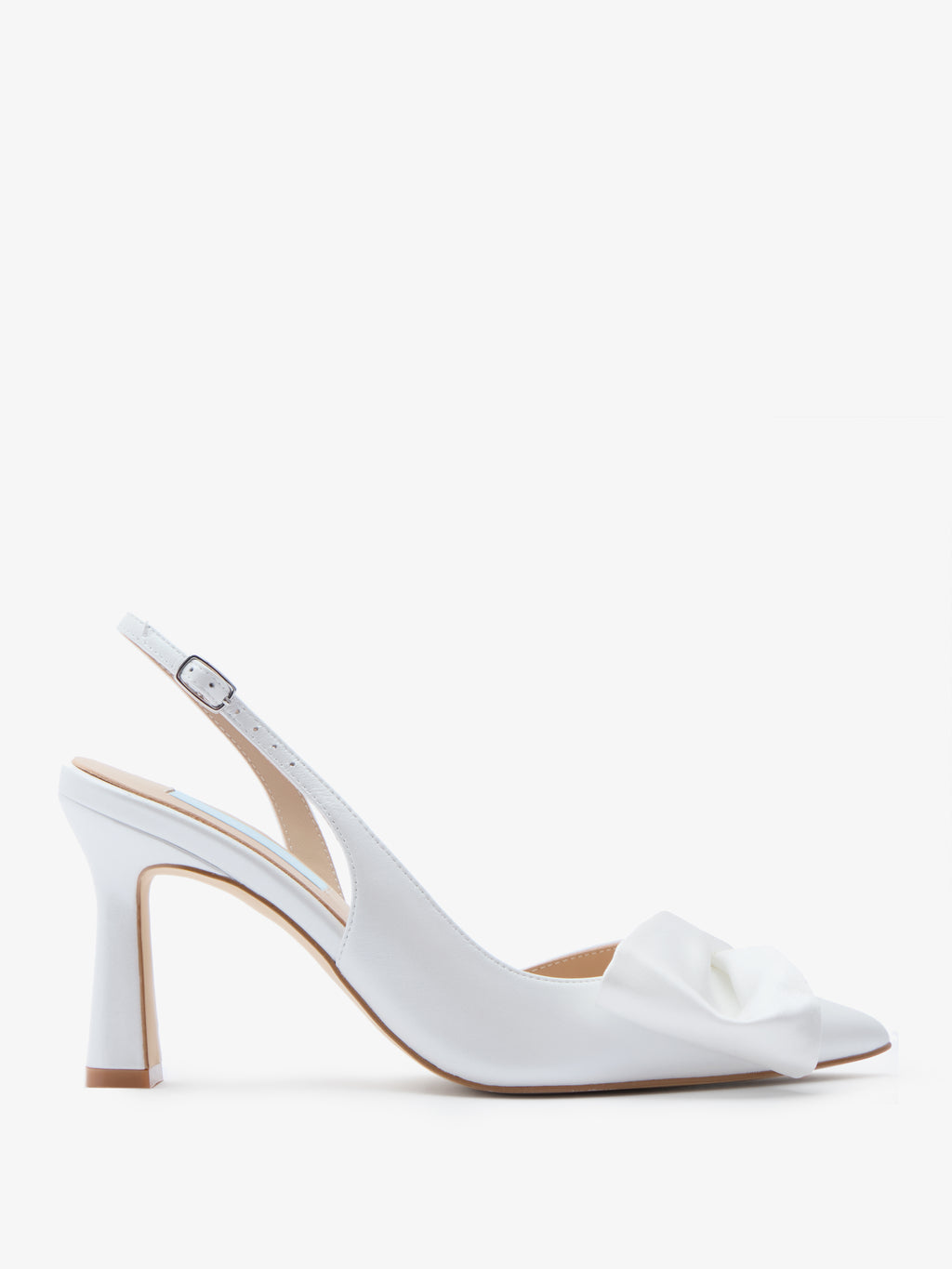 Charlotte Mills Mia Pearl Point Toe Slingback Bridal Shoe with Bow