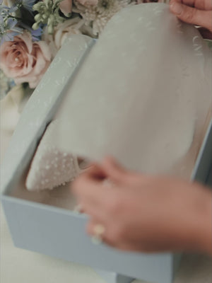 CHARLOTTE MILLS OPHELIA EMBELLISHED LACE SLINGBACK BRIDAL SHOE