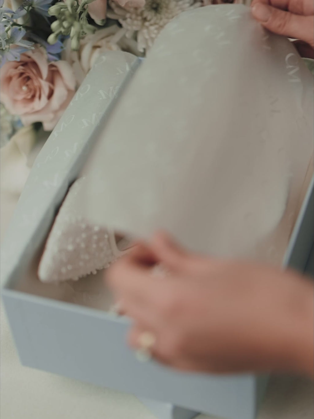 CHARLOTTE MILLS OPHELIA EMBELLISHED LACE SLINGBACK BRIDAL SHOE